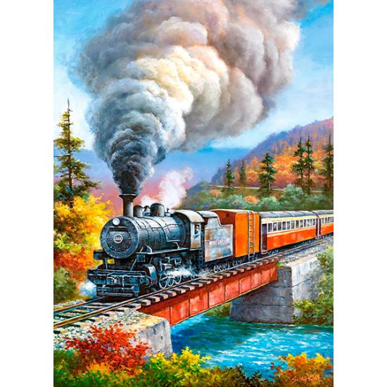 Puzzle Castorland Travessia de Trem de 200 peças Puzzle Castorland Travessia de Trem de 200 peças