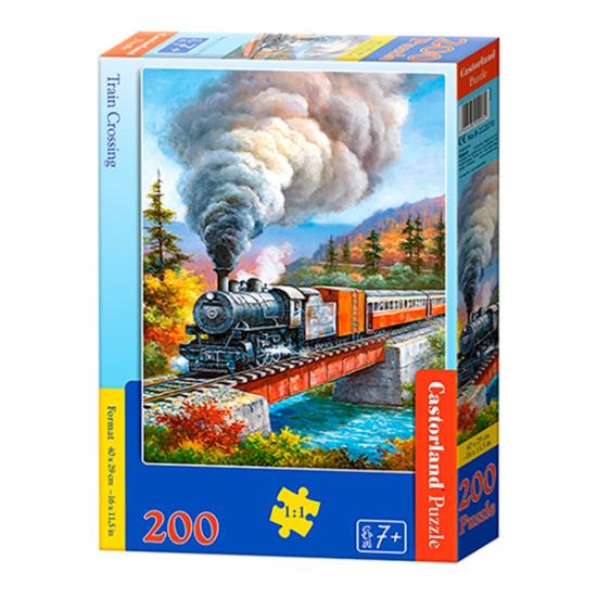 Puzzle Castorland Travessia de Trem de 200 peças Puzzle Castorland Travessia de Trem de 200 peças