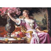 Puzzle Castorland Senhora com Vestido Lilás e Flores 3000 Peças