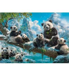 Puzzle Castorland Diversão De Inverno Dos Pandas de 2000 Peças