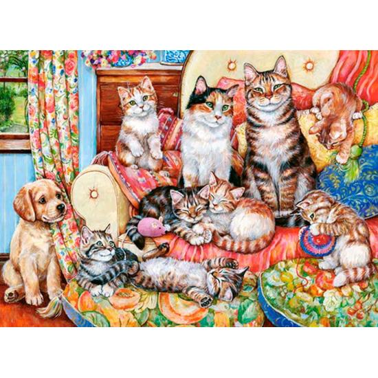 Puzzle Castorland Família de Gatos de 300 Peças