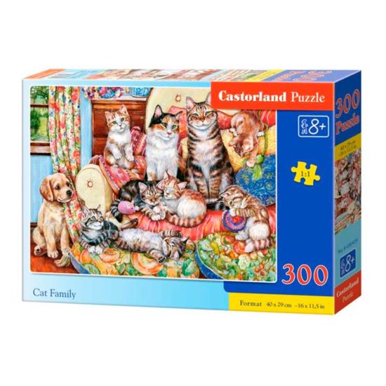Puzzle Castorland Família de Gatos de 300 Peças