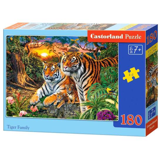 Puzzle Castorland Familia de Tigres de 180 pçs Puzzle Castorland Familia de Tigres de 180 pçs