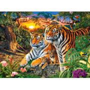 Puzzle Castorland Família Tigre de 2000 peças