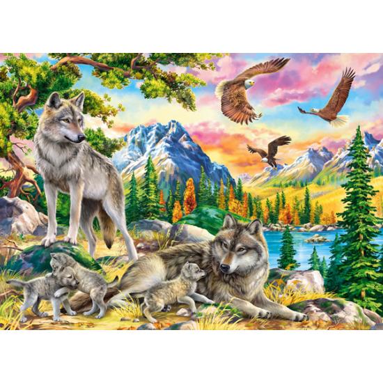 Puzzle Castorland Família Lobos e Águias de 300 Peças