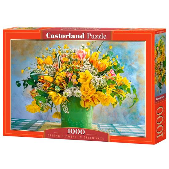 Puzzle Castorland Flores de Primavera em Vaso Verde 1000 P.