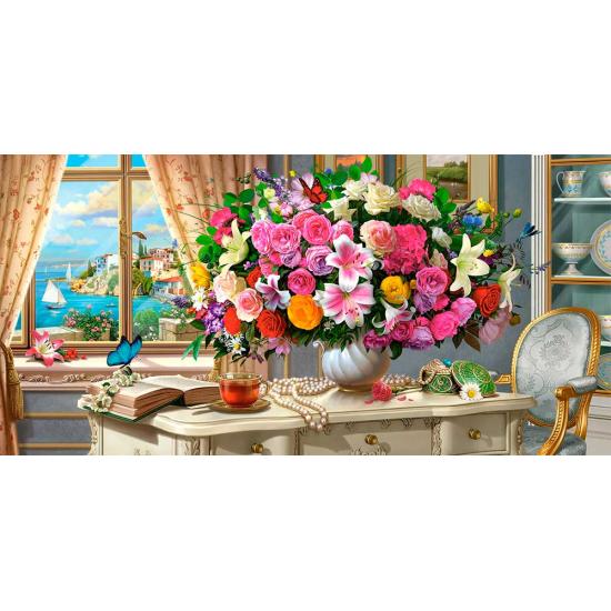 Puzzle Castorland Flores de Verão e Xícara de chá 4000 Pçs