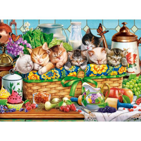Puzzle Castorland Cochilando Gatinhos 200 peças