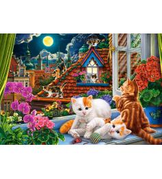 Puzzle Castorland Gatinhos no Telhado 1500 Peças
