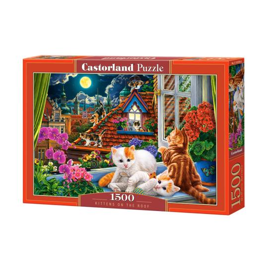 Puzzle Castorland Gatinhos no Telhado 1500 Peças