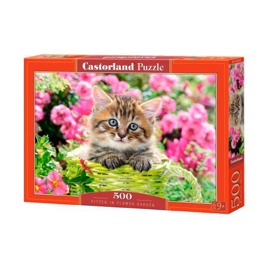 Puzzle Castorland Gatinhos de no Jardim Florido 500 peças