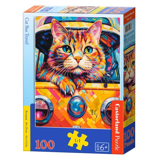 Puzzle Castorland Gato No Ônibus de 100 Peças
