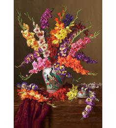 Puzzle Castorland Gladíolos em Vaso Chinês de 1000 Pçs