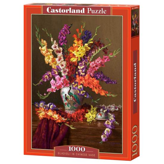 Puzzle Castorland Gladíolos em Vaso Chinês de 1000 Pçs Puzzle Castorland Gladíolos em Vaso Chinês de 1000 Pçs