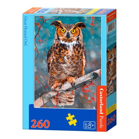 Puzzle Castorland Grande Coruja Chifre 260 Peças