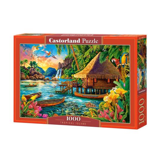 Puzzle Castorland Ilha Tropical de 1000 Peças Puzzle Castorland Ilha Tropical de 1000 Peças