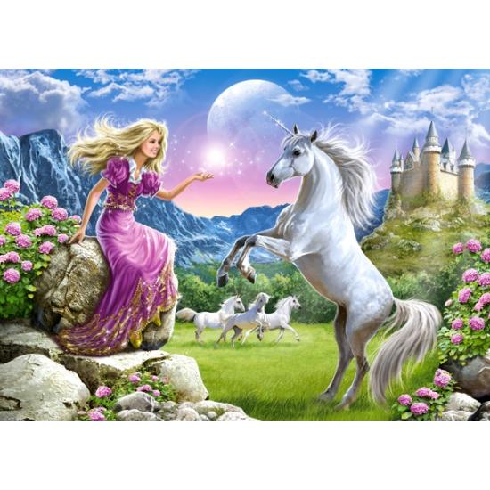 Puzzle Castorland Brincando com o Unicórnio 180 Peças