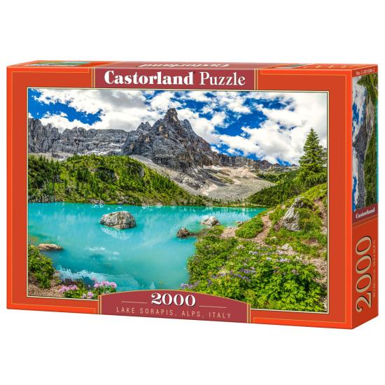 Puzzle Castorland Lago Sorapis, Alpes, Itália de 2000 Peças