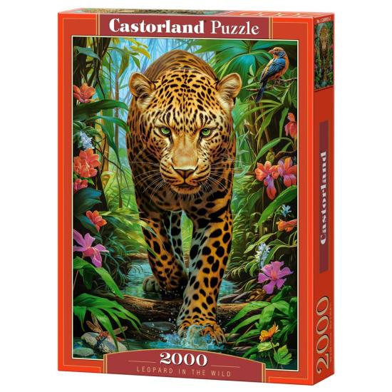 Puzzle Castorland Leopardo Em Estado Selvagem de 2000 Peças Puzzle Castorland Leopardo Em Estado Selvagem de 2000 Peças