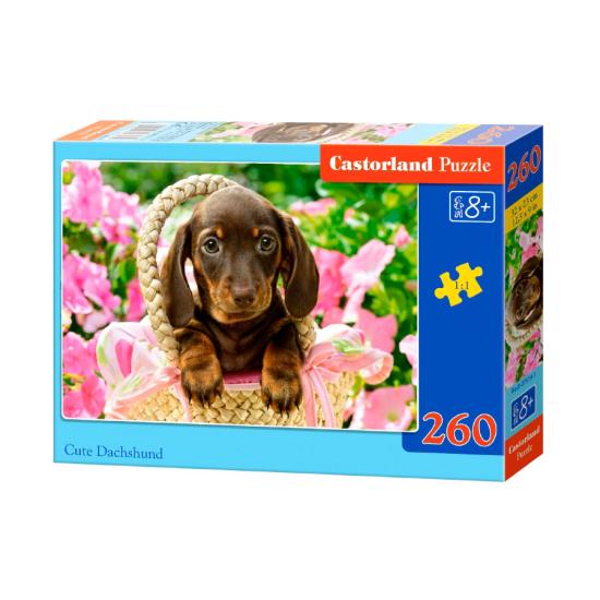 Puzzle Castorland Dachshund Fofo de 260 peças