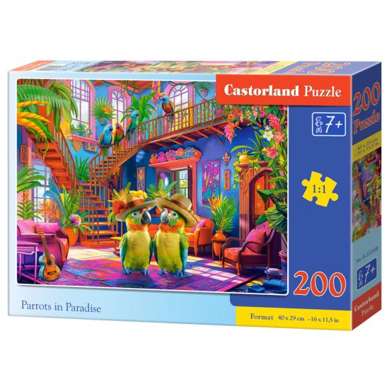 Puzzle Castorland Papagaios No Paraíso 200 peças