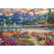 Puzzle Castorland Montanha Majestosa na Primavera 1500 peças