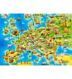 Mapa de Puzzle Castorland da Europa 100 peças