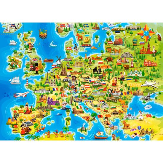 Puzzle Castorland Mapa da Europa de 100 peças Puzzle Castorland Mapa da Europa de 100 peças