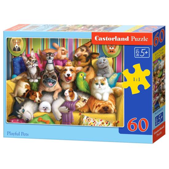 Puzzle Castorland Animais Brincalhões 60 peças Puzzle Castorland Animais Brincalhões 60 peças
