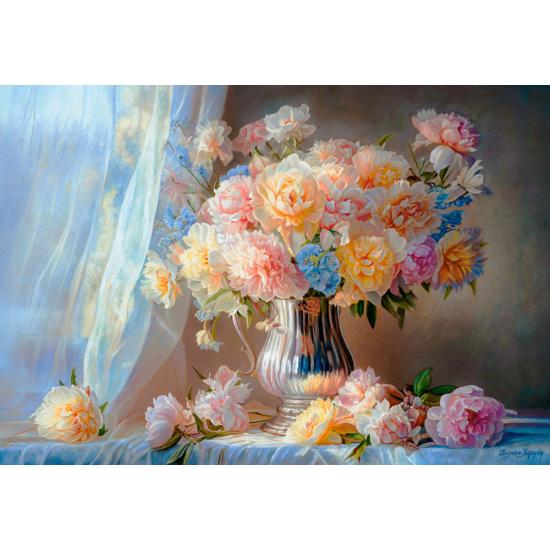 Puzzle Castorland Peônias Pastel 1500 peças
