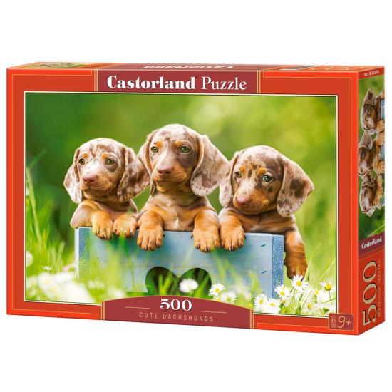 Puzzle Castorland Filhotes de Dachshund 500 peças