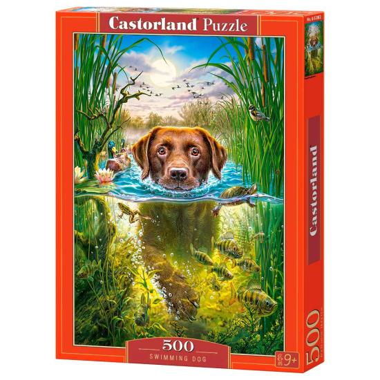 Puzzle Castorland cão de natação 500 peças