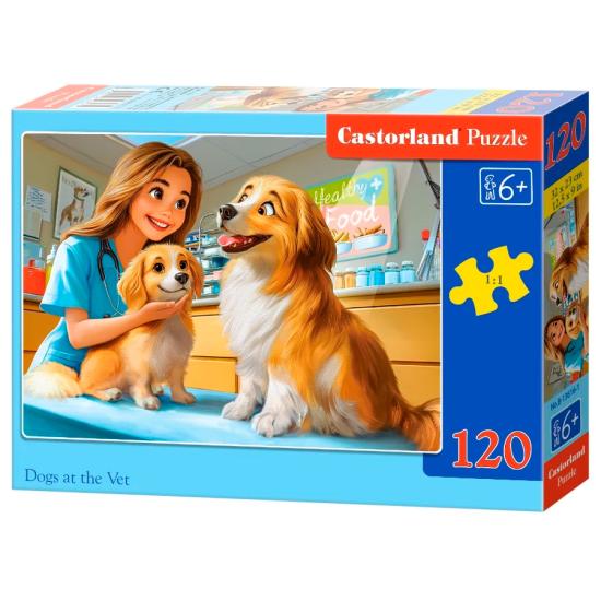 Puzzle Castorland Cães No Veterinário 120 peças