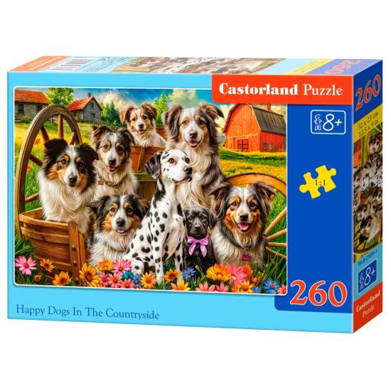 Puzzle Castorland Cães Felizes No Campo de 260 peças