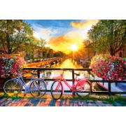 Puzzle Castorland Pitoresca Amsterdam com Bicicletas 1000 Pz