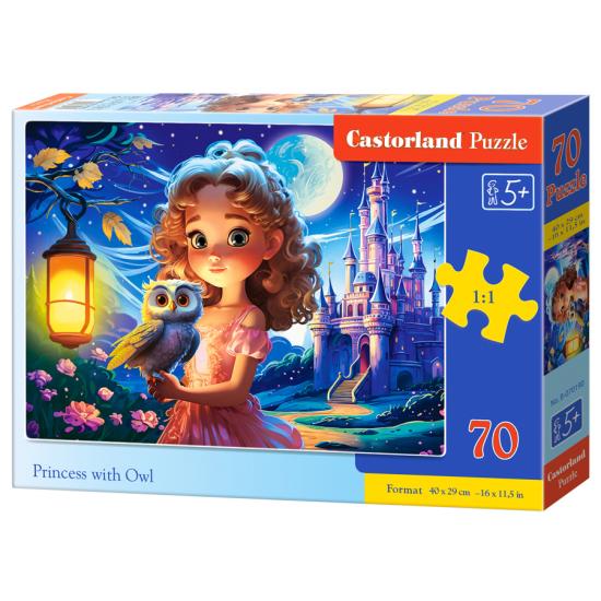 Puzzle Castorland Princesa Com Coruja 70 Peças Puzzle Castorland Princesa Com Coruja 70 Peças