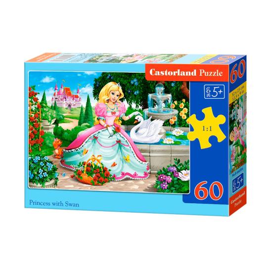 Puzzle Castorland Princesa com Cisne de 60 peças