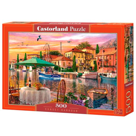 Puzzle Castorland Harbor ao pôr do sol 500 peças Puzzle Castorland Harbor ao pôr do sol 500 peças