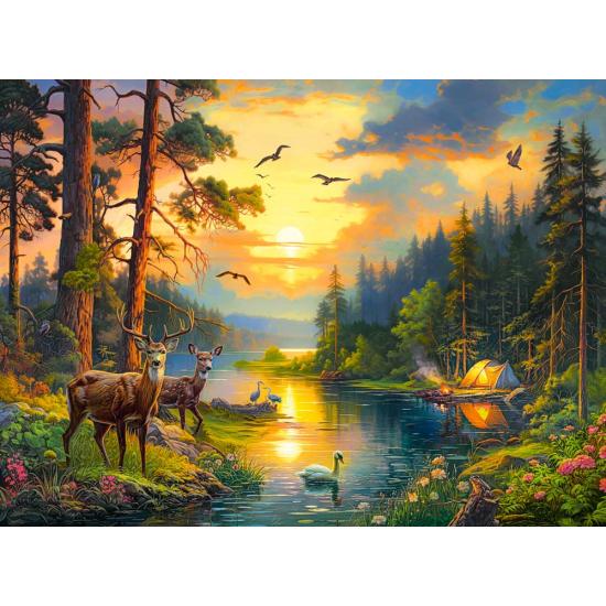 Puzzle Castorland Pôr Do Sol Sobre O Rio Forest 3000 peças Puzzle Castorland Pôr Do Sol Sobre O Rio Forest 3000 peças