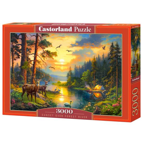 Puzzle Castorland Pôr Do Sol Sobre O Rio Forest 3000 peças Puzzle Castorland Pôr Do Sol Sobre O Rio Forest 3000 peças