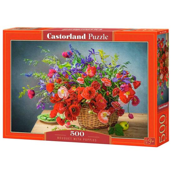 Puzzle Castorland Buquê com papoulas de 500 peças Puzzle Castorland Buquê com papoulas de 500 peças