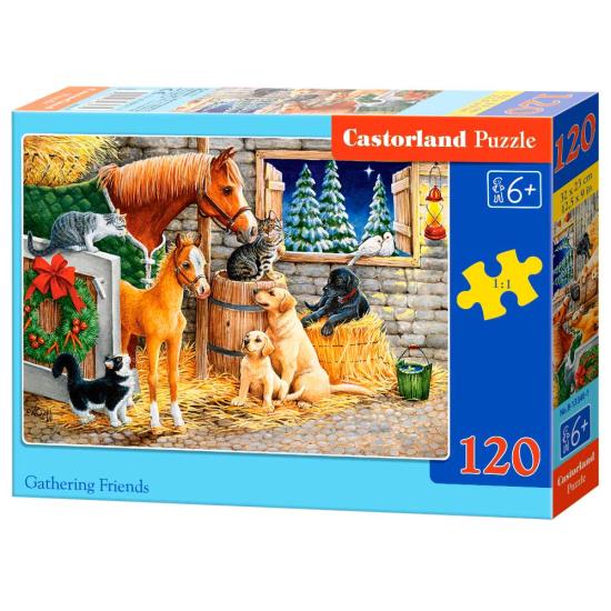 Puzzle Castorland Reencontro dos Amigos do Barnyard 120 Pçs