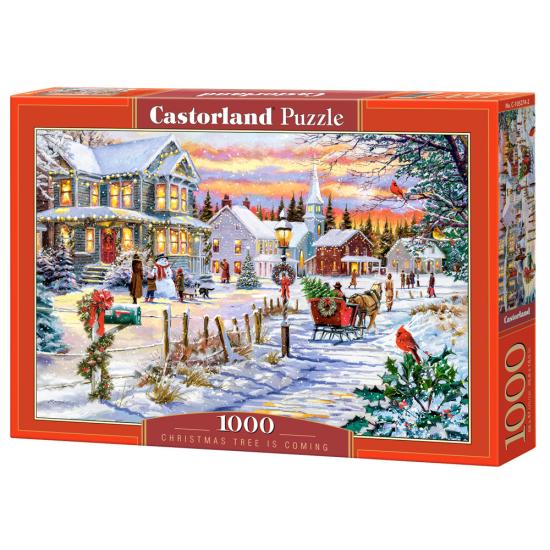 Puzzle Castorland A árvore de Natal está a chegar 1000 peças