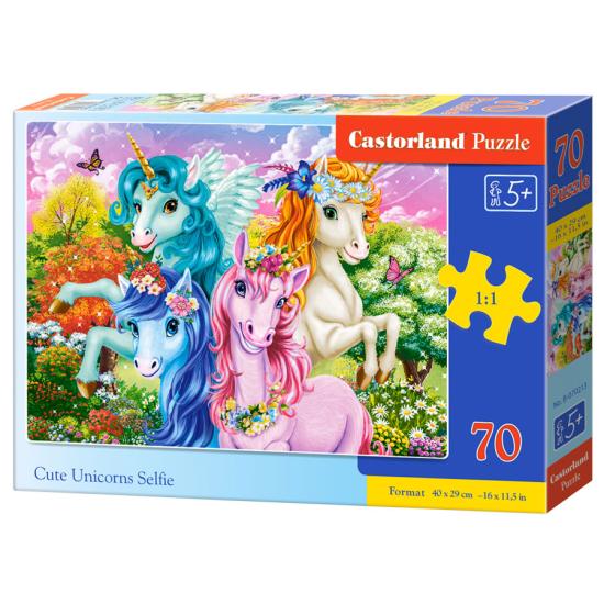 Puzzle Castorland Selfie fofa de unicórnio 70 Peças
