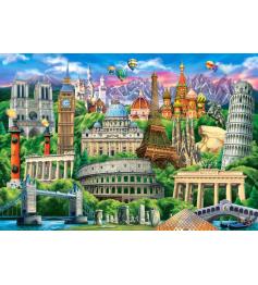 Puzzle Castorland Símbolos Famosos do Mundo de 1000 Peças