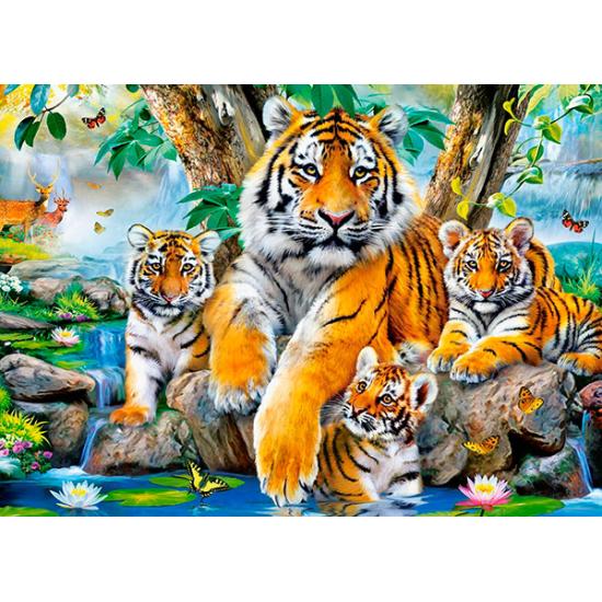 Puzzle Castorland Tigres no Córrego de 120 peças