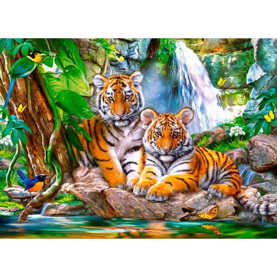 Puzzle Castorland Tigres na Cachoeira 300 Peças Puzzle Castorland Tigres na Cachoeira 300 Peças
