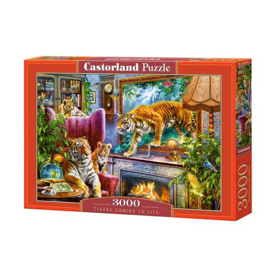Puzzle Castorland Tigres Retornando à Vida de 3000 Peças Puzzle Castorland Tigres Retornando à Vida de 3000 Peças