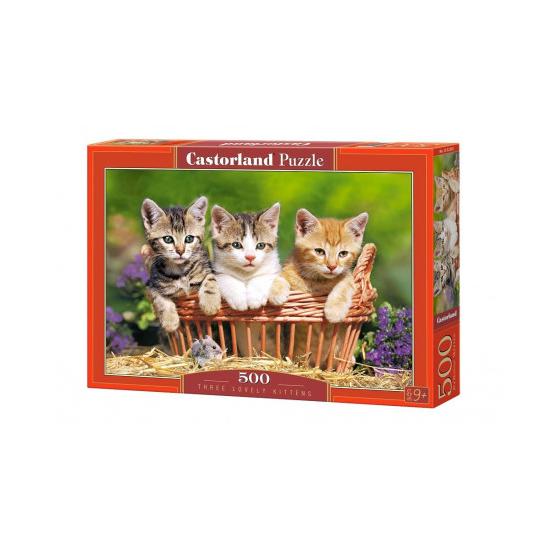 Puzzle Castorland Três Gatinhos Adoráveis 500 Peças