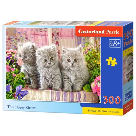 Puzzle Castorland Três Gatinhos Cinzentos 300 Peças